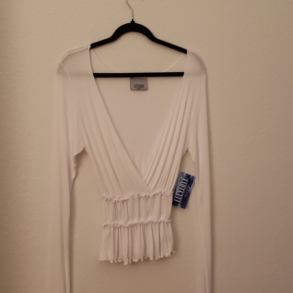 Lucy Love Tops - Light weight, soft white long sleeve